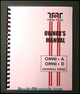 TenTec Omni A, Omni D Operator's Manual